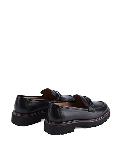 Жіночі туфлі лофери MIRATON шкіряні чорні - фото 4 - Miraton