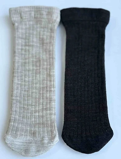 Жіночі високі шкарпетки Legs WOOL MERINO бежеві (2 пари) фото 1