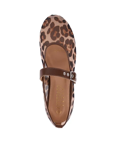 Жіночі балетки Attizzare тканинні леопардові - фото 2 - Miraton