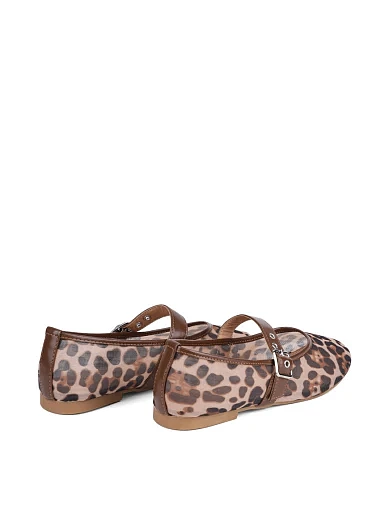 Жіночі балетки Attizzare тканинні леопардові - фото 4 - Miraton