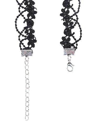 Ажурний чокер метелик чорний - фото 2 - Miraton