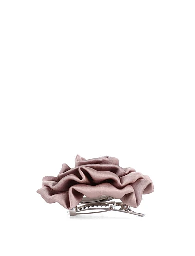 Брошка квітка тканинна бежева - фото 2 - Miraton