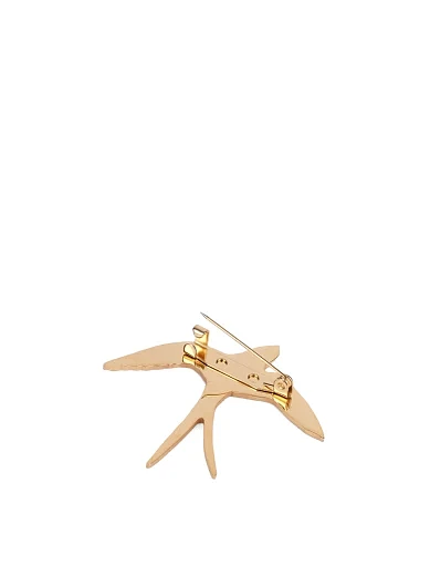 Брошка птах метал у позолоті - фото 2 - Miraton