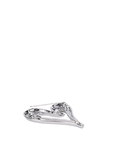 Брошка серце метал у сріблі - фото 2 - Miraton