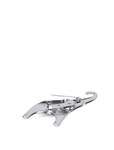 Брошка слон метал у сріблі - фото 2 - Miraton