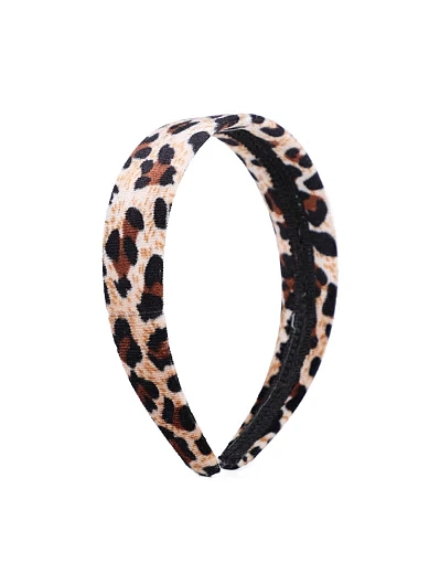 Широкий обруч для волосся тканинний леопардовий - фото 2 - Miraton