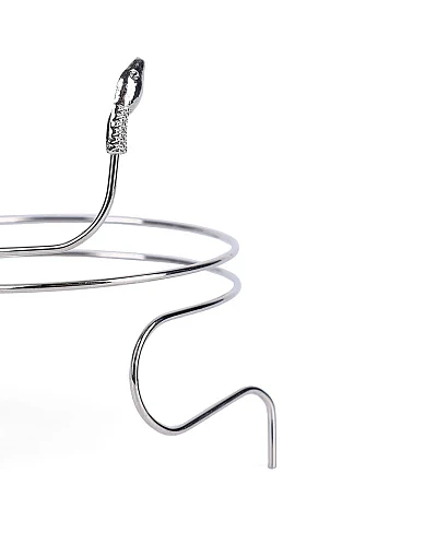 Жіночий браслет кафф змія у сріблі мінімалістичний - фото 2 - Miraton