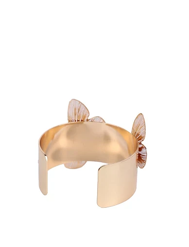 Жіночий браслет кафф з метеликами в золоті - фото 2 - Miraton