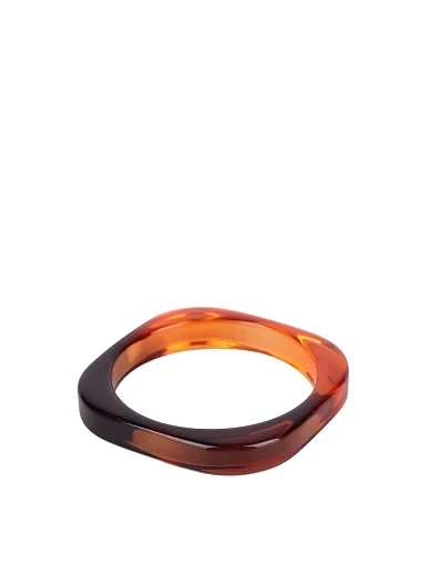 Жіночий квадратий браслет бурштиново-червоний - фото 3 - Miraton