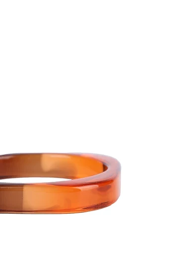 Жіночий квадратий браслет бурштиново-червоний - фото 4 - Miraton