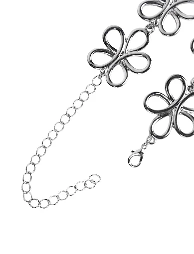 Кольє з квітами в сріблі - фото 2 - Miraton