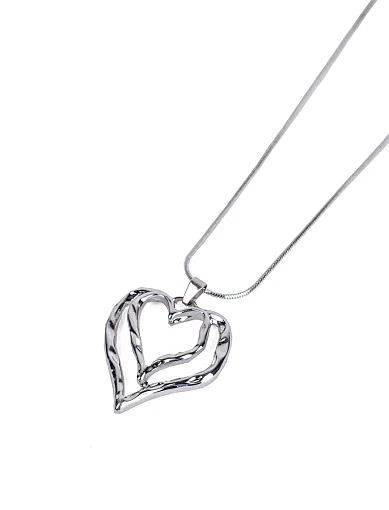 Кольє з підвіскою сердець у сріблі - фото 2 - Miraton