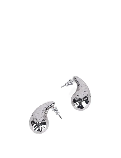 Серьги пуссеты капли серебро - фото 2 - Miraton