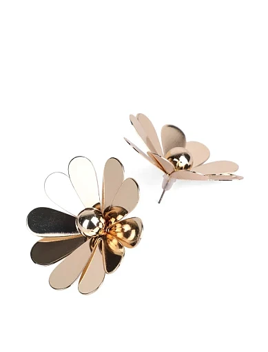 Серьги цветы золото - фото 2 - Miraton