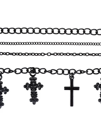 Намисто з багатошарового ланцюжка з хрестиком - фото 3 - Miraton