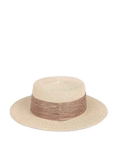 Капелюх із соломи молочного кольору - фото 2 - Miraton