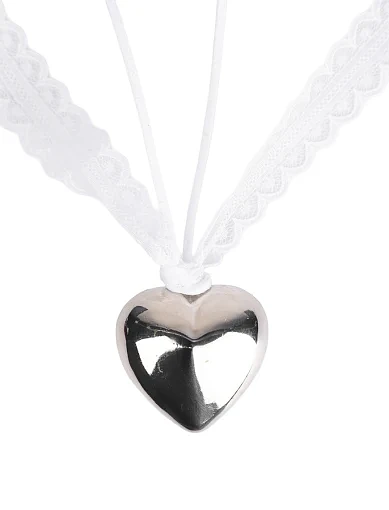 Кольє шнурок з підвіскою серце - фото 2 - Miraton
