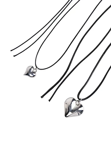 Кольє шнурок з підвіскою серце - фото 2 - Miraton