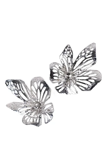 Сережки пусети квітка - фото 2 - Miraton