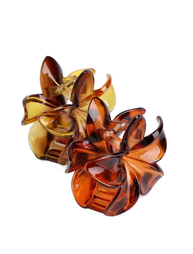 Комплект шпильок крабиків для волосся коричневий - фото 2 - Miraton