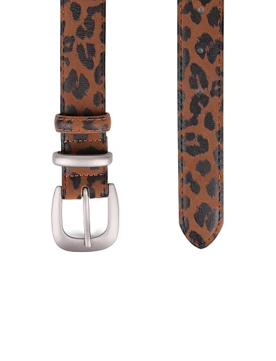 Жіночий ремінь шкіряний коричневий - фото 2 - Miraton