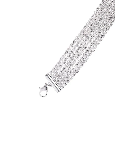 Комплект прикрас кольє та сережки зі страз - фото 3 - Miraton