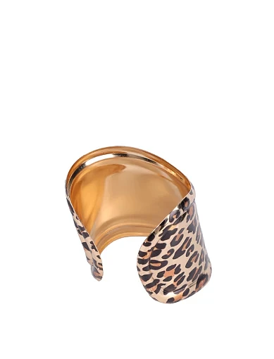 Жіночий браслет широкий з леопардовим принтом - фото 2 - Miraton