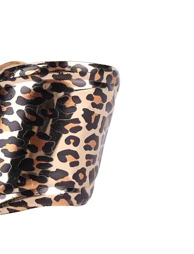 Жіночий браслет широкий з леопардовим принтом - фото 3 - Miraton