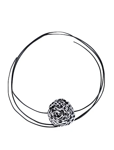 Кольє шнурок троянда з леопардовим принтом - фото 2 - Miraton