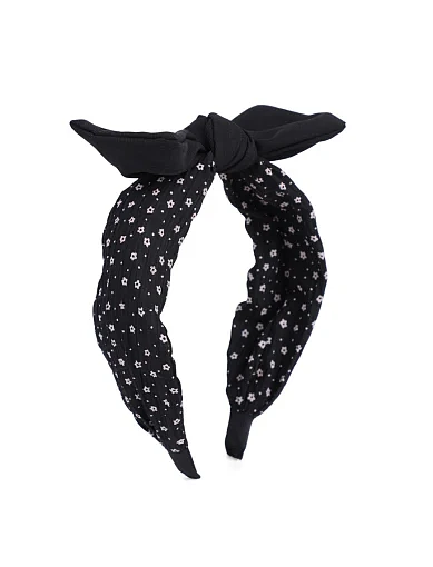 Широкий обуч тканинний чорний з імітацією пов'язки(AF-11) - фото 2 - Miraton