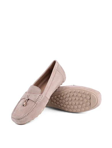 Жіночі мокасини Attizzare велюрові бежеві - фото 2 - Miraton