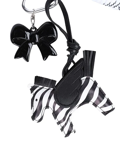Підвіска-брелок для сумочки зебра чорно-білий - фото 2 - Miraton