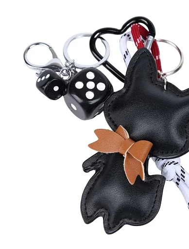 Підвіска-брелок для сумочки кошеня та гральні кубики різнокольорові(CR-5) - фото 2 - Miraton