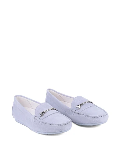 Жіночі мокасини Attizzare велюрові блакитні - фото 3 - Miraton