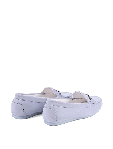 Жіночі мокасини Attizzare велюрові блакитні - фото 4 - Miraton