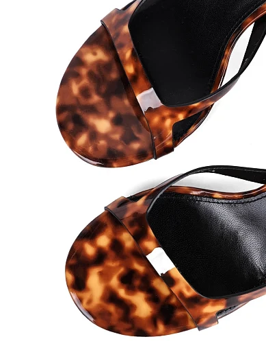 Жіночі босоніжки MIRATON лакові леопардові - фото 5 - Miraton