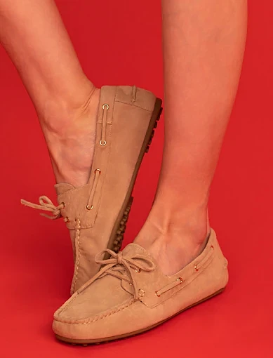 Жіночі мокасини Attizzare велюрові коричневі - фото 2 - Miraton