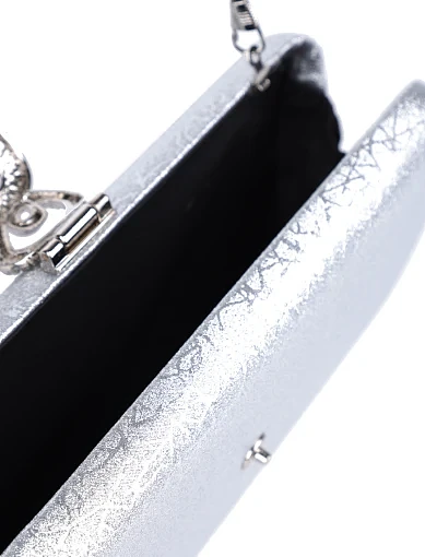 Жіночий клатч MIRATON з ламе срібний - фото 4 - Miraton