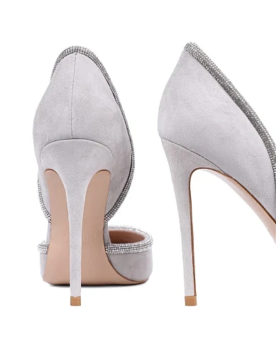 Жіночі туфлі MIRATON велюрові сірі - фото 2 - Miraton