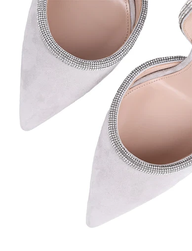 Жіночі туфлі MIRATON велюрові сірі - фото 5 - Miraton