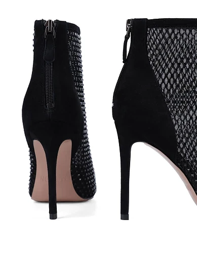 Жіночі черевики MIRATON велюрові чорні - фото 2 - Miraton