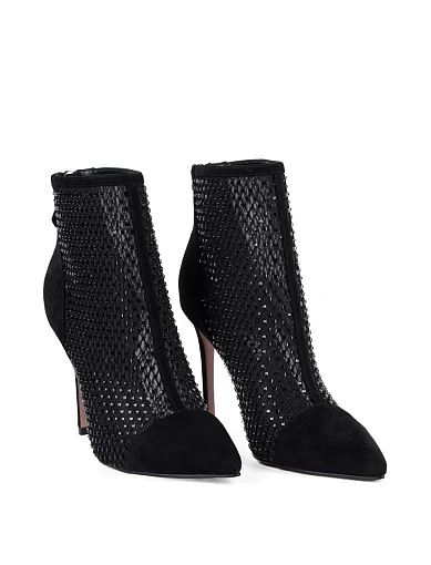 Жіночі черевики MIRATON велюрові чорні - фото 3 - Miraton