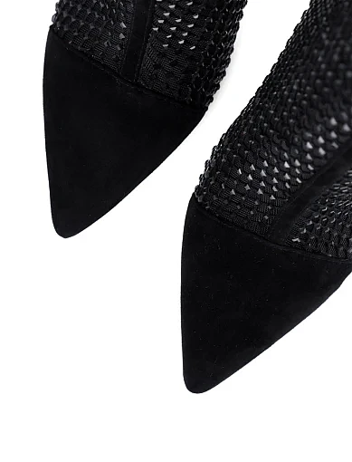 Жіночі черевики MIRATON велюрові чорні - фото 5 - Miraton