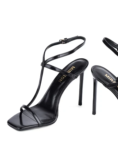 Жіночі босоніжки MIRATON шкіряні чорні - фото 2 - Miraton