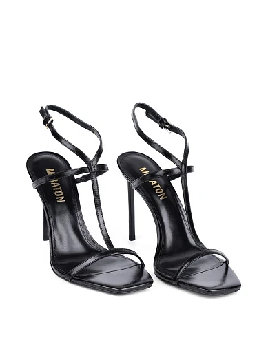 Жіночі босоніжки MIRATON шкіряні чорні - фото 3 - Miraton