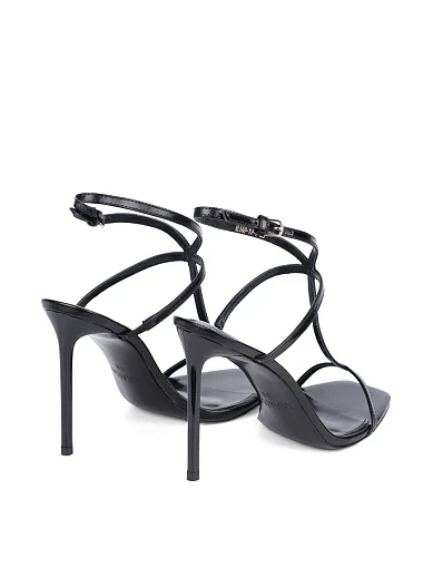 Жіночі босоніжки MIRATON шкіряні чорні - фото 4 - Miraton