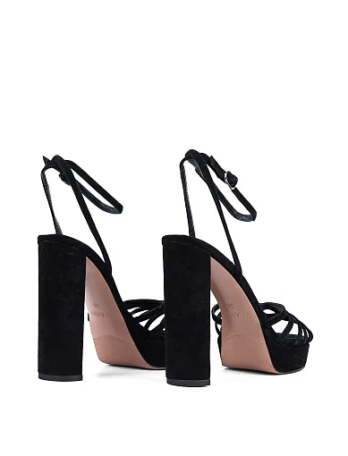 Жіночі босоніжки Mia May велюрові чорні - фото 5 - Miraton