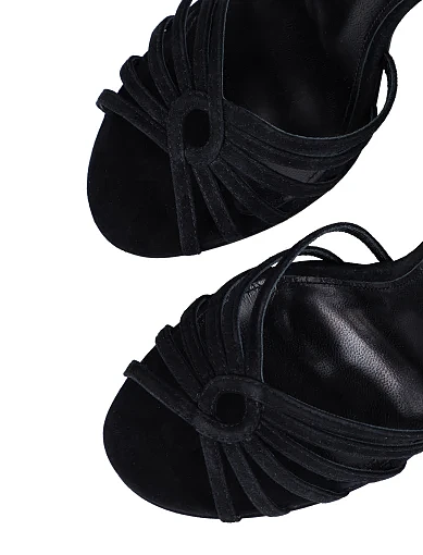 Жіночі босоніжки Mia May велюрові чорні - фото 6 - Miraton