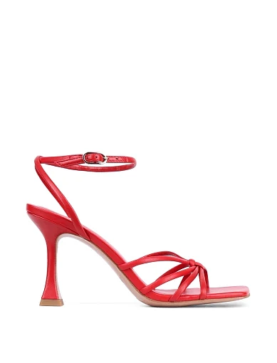 Жіночі босоніжки MIRATON шкіряні червоні - фото 2 - Miraton