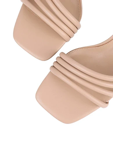 Жіночі босоніжки MIRATON шкіряні бежеві - фото 5 - Miraton